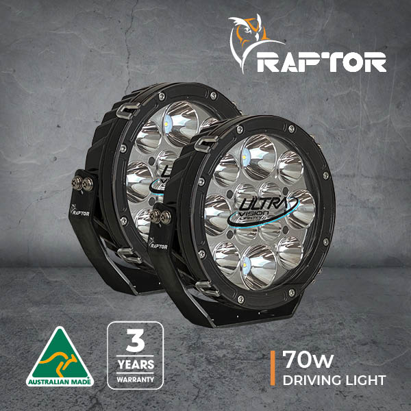 Raptor 70 LED 7" Driving Light (Pair)